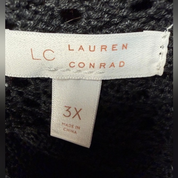 🖤 Lauren Conrad 3X Black Crochet Cardigan - Picture 2 of 5
